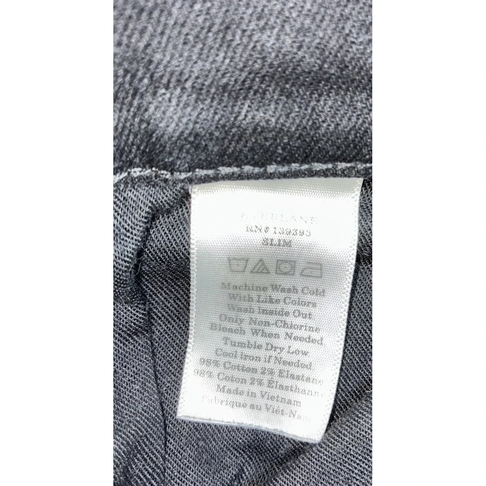 EVERLANE Jeans Men's 32 Black The Slim Jean Stretch Ankle Hemmed 32x27‎ *altered